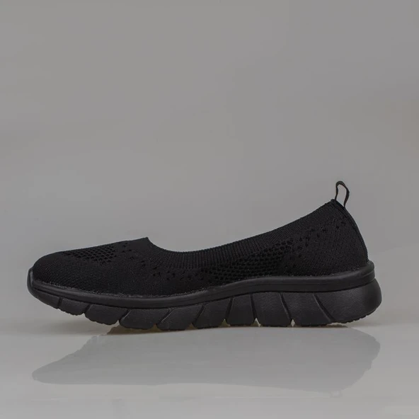 M2S Siyah Sisu Kadın Ultra Hafif Esnek Spor Babet - Resim 5