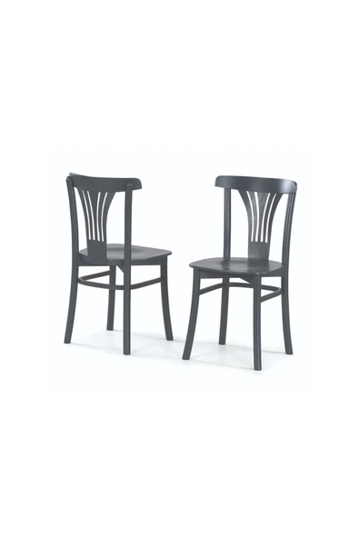 TOLEDO MASA VE DEKOPAJLI SANDALYE TAKIMI, MEŞE ANTRASİT, 125X80 - Resim 4