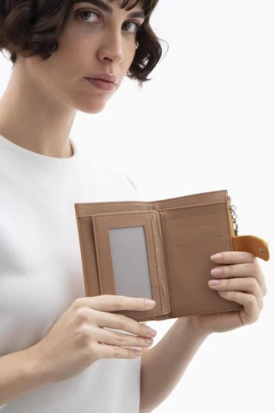 Benetton Hardal Nano Orta Boy Kartlık Kadın Cüzdan BNT 1300 - Resim 2