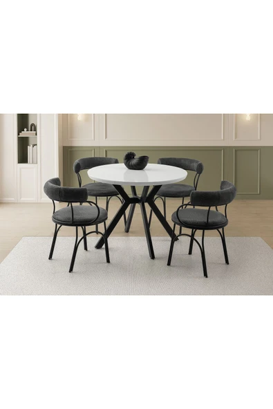 Sylvana Masa, Siona Sandalye, Beyaz, 100x100 ürün görseli