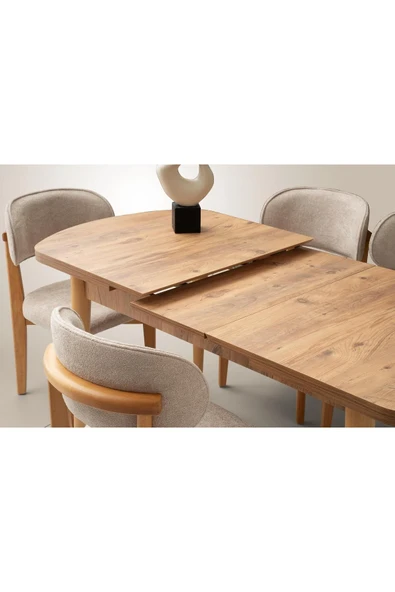 Mono Kaşıklıklı Masa, Dışbudak, 140x80 - Resim 5