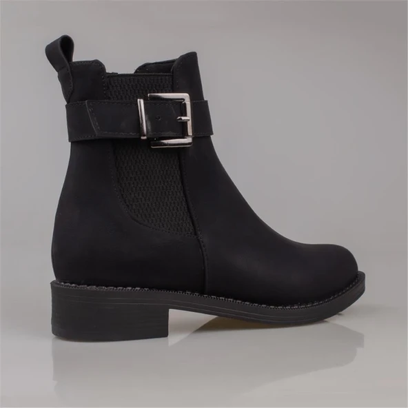 Trend Adımlar Siyah Kemerli Casual Kadın Chelsea Bot - Resim 4
