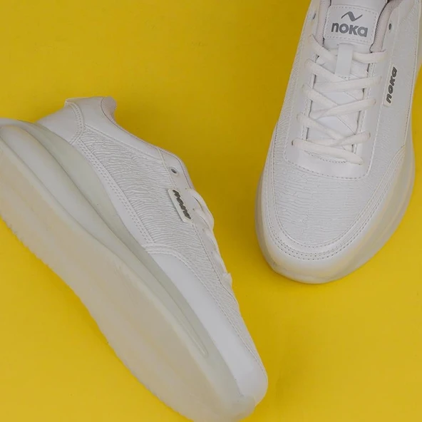 M2S Beyaz Want Erkek Havalı Taban Sneaker - Resim 4