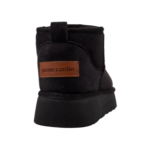 Pierre Cardin Siyah Ultra Mini Kadın Süet Bot PC-52709 - Resim 4