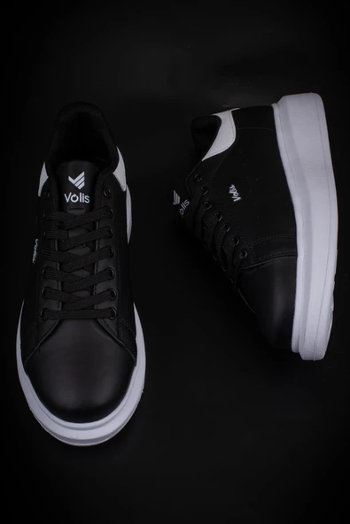 M2S Siyah-Beyaz Momp Erkek Memory Foam Taban Sneaker - Resim 5