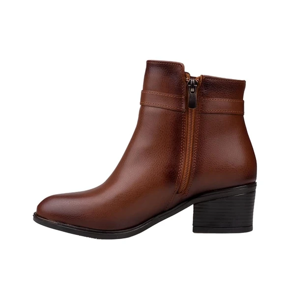 Trend Adımlar Taba Elegante Kadın Klasik Bot - 3