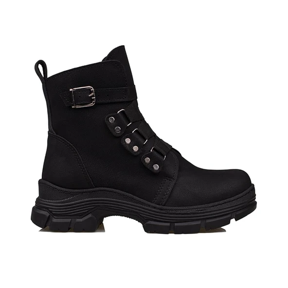 Trend Adımlar Siyah Martina Kadın Yünlü Kauçuk Bot ürün görseli