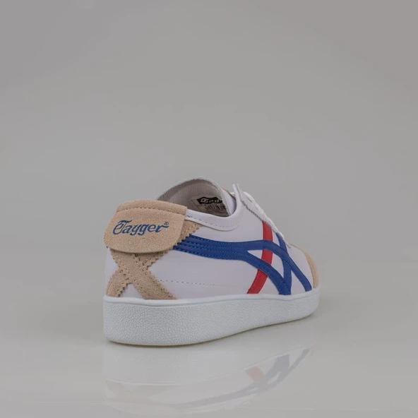 Tayger Saks Mavi Hakiki Deri Unisex Sneaker - Resim 4