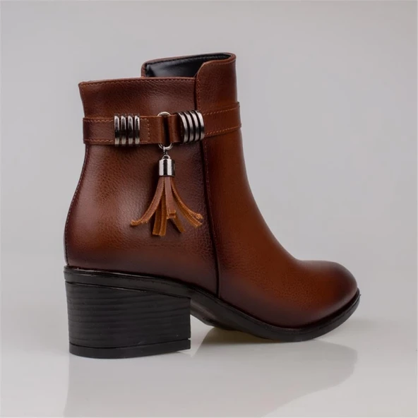 Trend Adımlar Taba Elegante Kadın Klasik Bot - 4