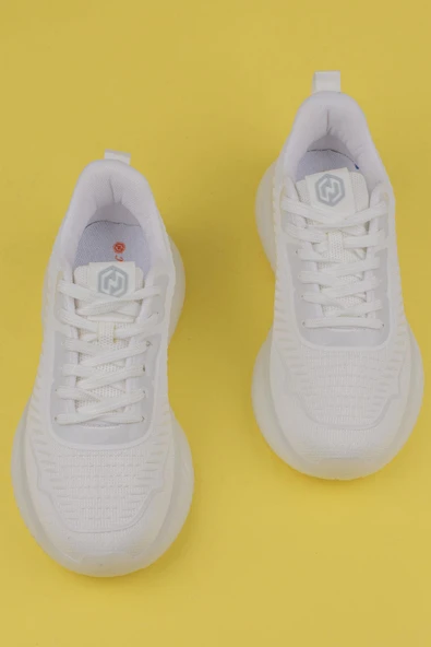 M2S Beyaz Nora Erkek Tekstil Sneaker - Resim 5