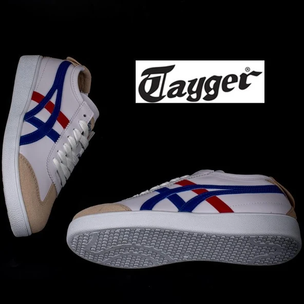 Tayger Saks Mavi Hakiki Deri Unisex Sneaker - Resim 6