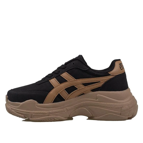 Tayger Siyah Kalın Taban Kadın Sneaker - Resim 3