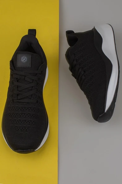 M2S Siyah Fly Erkek Hafif Dokuma Sneaker - 5