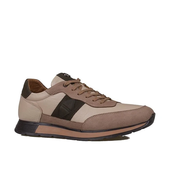 Slayka Krem Porp Erkek Hakiki Deri Casual Ayakkabı - Resim 2