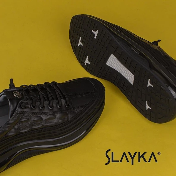 Slayka Siyah Hamada Erkek Hafif Mikro Köpük Casual Ayakkabı - Resim 4