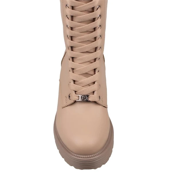 Pierre Cardin Sütlü Kahve Postal Kadın Yarım Çizme PC-52504 - Resim 6