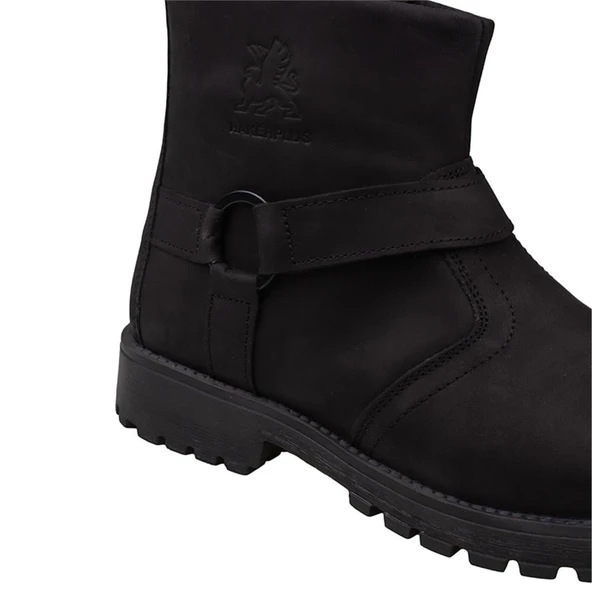 Trend Adımlar Siyah Hakiki Nubuk Deri Unisex Bot - Resim 5