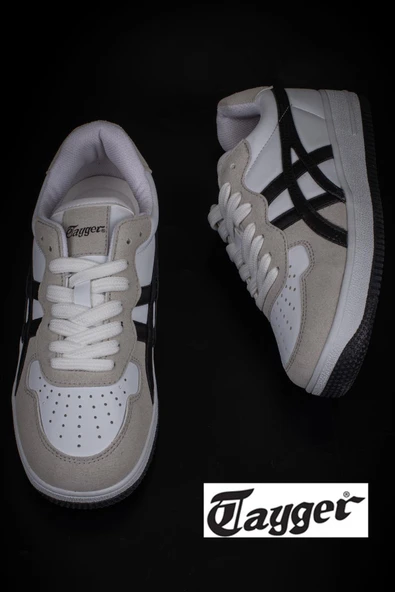 Tayger Beyaz Unisex Kaymaz Tabanlı Sneaker - Resim 5