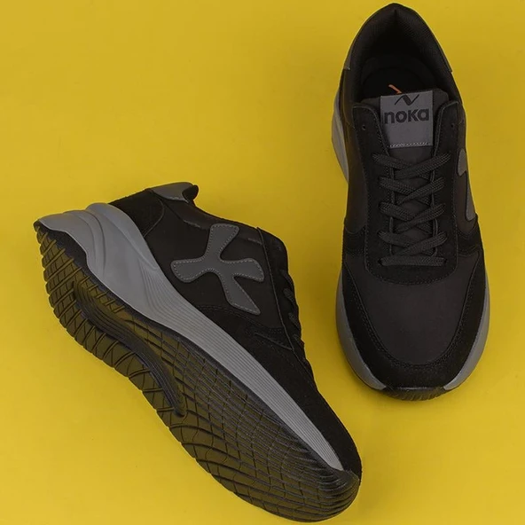 M2S Siyah Cruz Erkek Ultra Hafif Sneaker - Resim 4