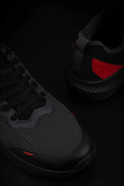 M2S Siyah Esnek Taban Erkek Kaymaz Spor Ayakkabı - Resim 6