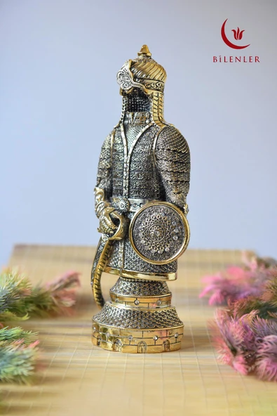 Fetih Zırh Ayetel Kürsi Biblo 11x21 Cm (KÜÇÜK BOY) – Gümüş Renk Metal Dekoratif Aksesuar - 8