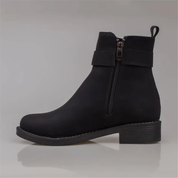 Trend Adımlar Siyah Kemerli Casual Kadın Chelsea Bot - Resim 3