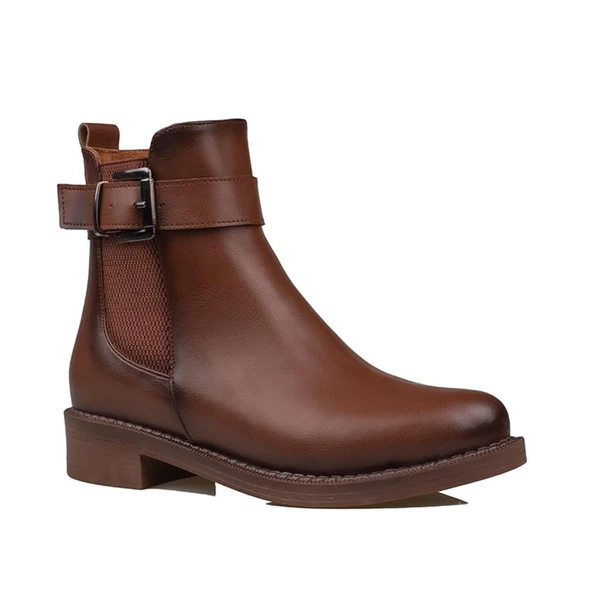 Trend Adımlar Taba Kemerli Casual Kadın Chelsea Bot - Resim 2