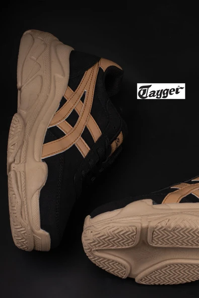 Tayger Siyah Kalın Taban Kadın Sneaker - Resim 6