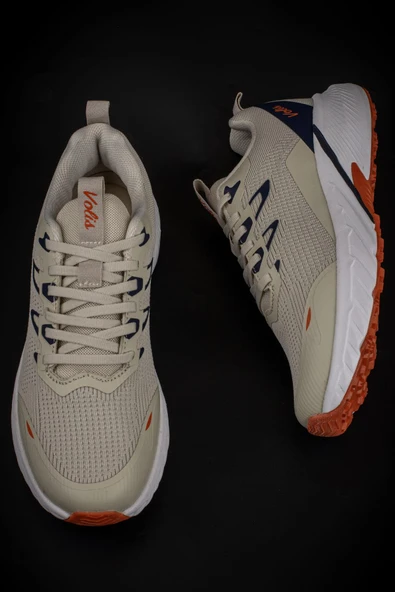 M2S Bej Esnek Taban Erkek Kaymaz Spor Ayakkabı - Resim 5