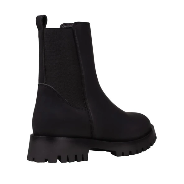 Trend Adımlar Siyah Beaute Kadın Kalın Taban Chelsea Bot - Resim 4