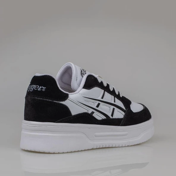 Tayger Siyah Kalın Taban Unisex Nubuk Deri Sneaker - Resim 4