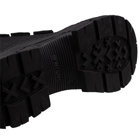 Trend Adımlar Siyah Martina Kadın Yünlü Kauçuk Bot - Resim 5