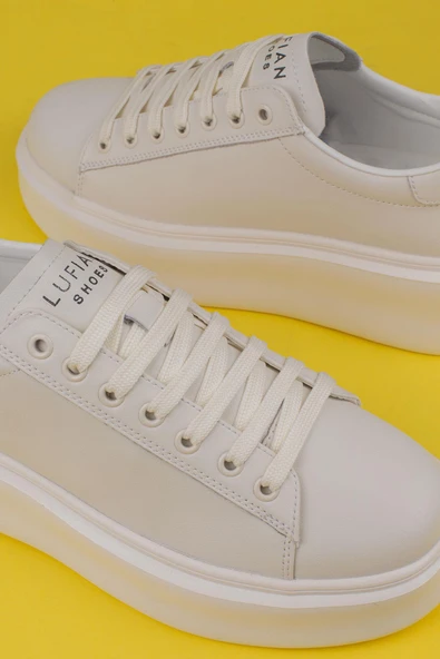 Lufian Beyaz Gage Erkek Deri Sneaker Ayakkabı - Resim 7