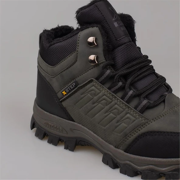 Trend Adımlar Haki Trekking Unisex Spor Bot - Resim 4