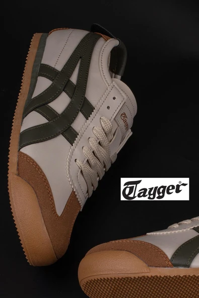Tayger Bej Sıfır Taban Unisex Sneaker - Resim 5