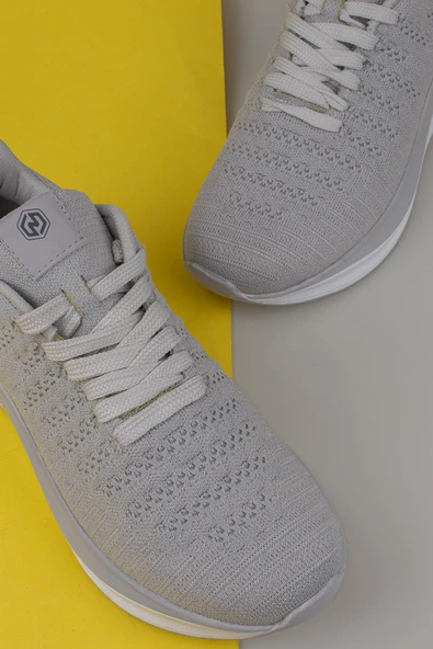 M2S Gri Fly Erkek Hafif Dokuma Sneaker - Resim 6