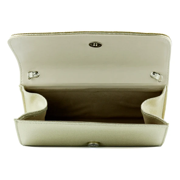 Erkan Saçmacı Dore Degrade Kristal Taşlı Zincir Askılı Manyetik Kapaklı Abiye El Çantası - 4