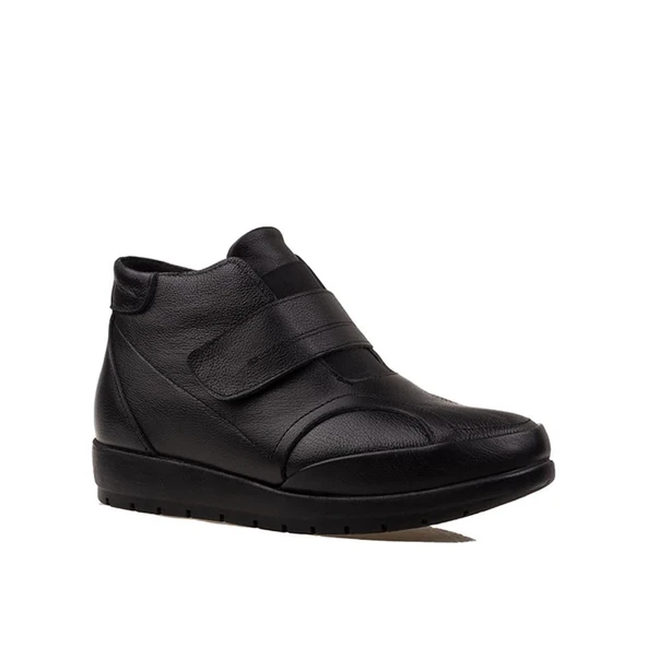 Trend Adımlar Siyah Lastikli Kadın Comfort Casual Bot - 2
