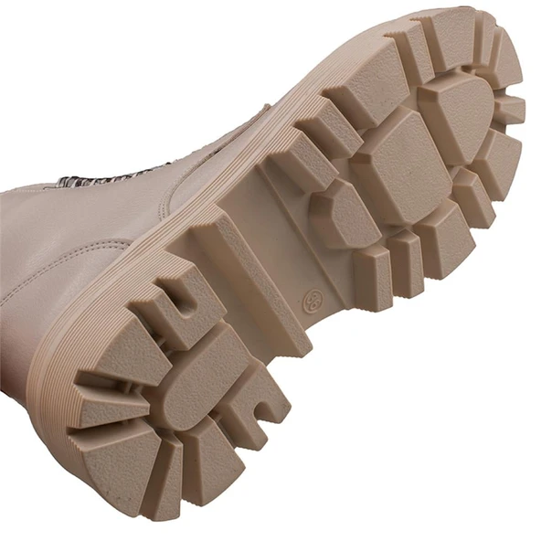 M2S Krem Kadın Mat Suni Postal Bot - Resim 5