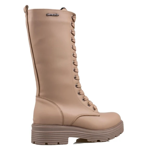 Pierre Cardin Sütlü Kahve Postal Kadın Yarım Çizme PC-52504 - Resim 4