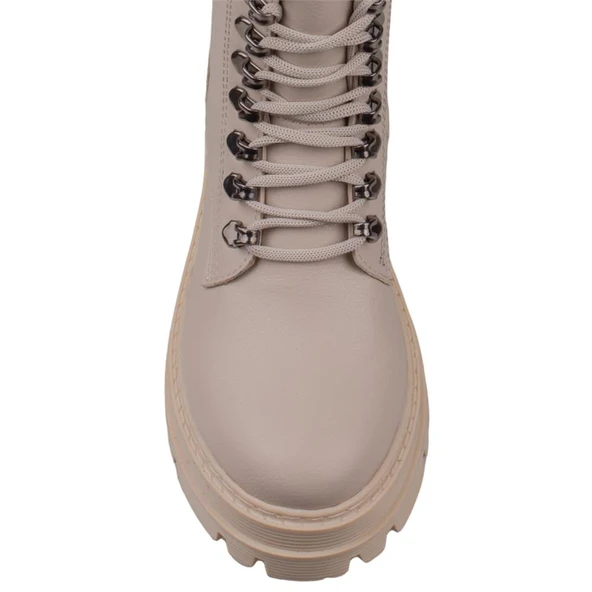 M2S Krem Kadın Mat Suni Postal Bot - Resim 4