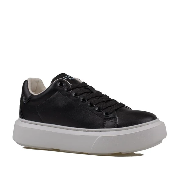 Lufian Siyah Amy Hakiki Deri Kadın Sneaker - Resim 2