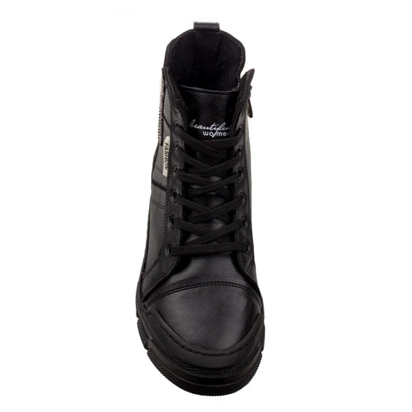 Trend Adımlar Siyah Yulia Kadın Spor Bot - Resim 5