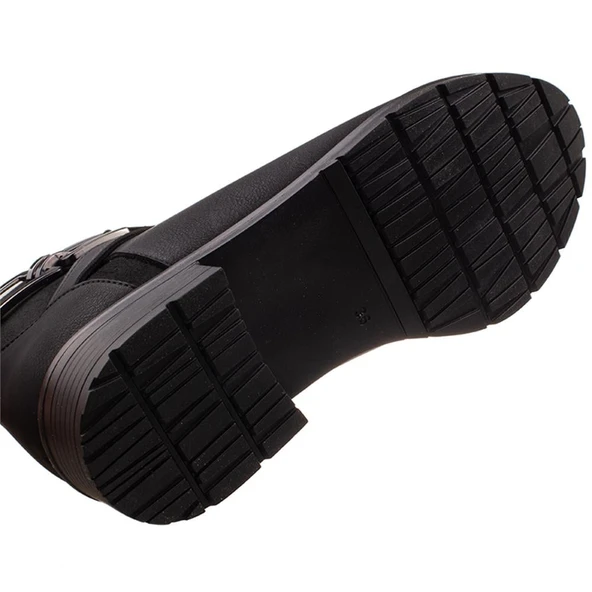 Trend Adımlar Siyah Stella Kadın Casual Bot - Resim 6