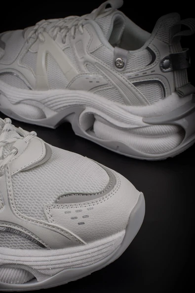 M2S Beyaz Kalın Taban Enjeksiyon Erkek Spor Ayakkabı - Resim 7