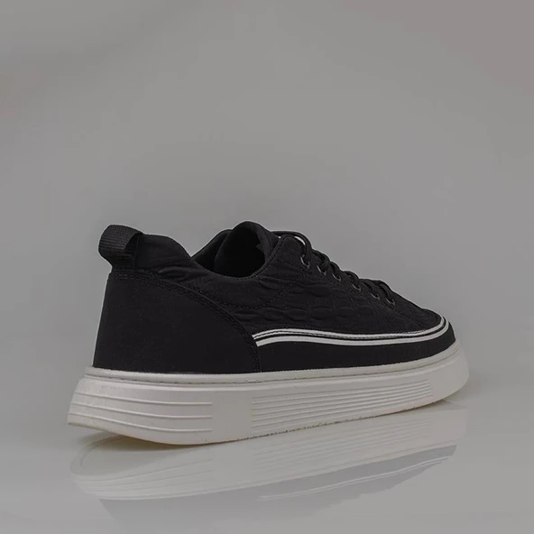 M2S Siyah Giza Lastikli Erkek Sneaker - 4