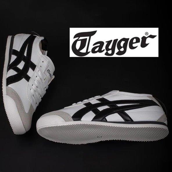 Tayger Beyaz-Siyah Sıfır Taban Unisex Sneaker - Resim 6