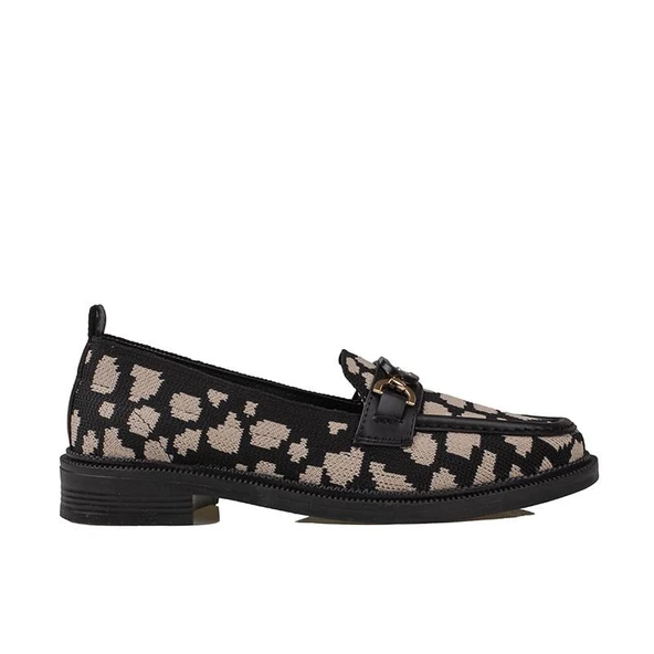 Trend Adımlar Siyah Dokuma Tekstil Kadın Yazlık Casual Ayakkabı - 2