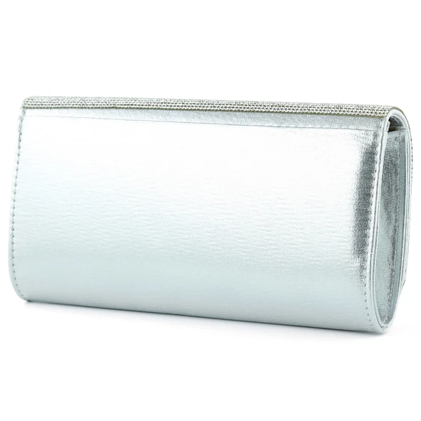 Erkan Saçmacı Lame Degrade Kristal Taşlı Zincir Askılı Manyetik Kapaklı Abiye El Çantası - 3