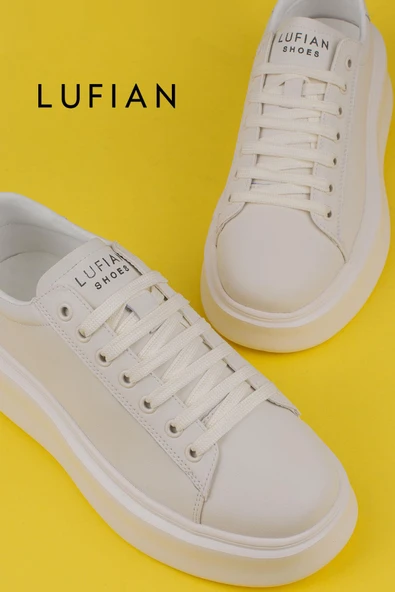 Lufian Beyaz Gage Erkek Deri Sneaker Ayakkabı - Resim 5